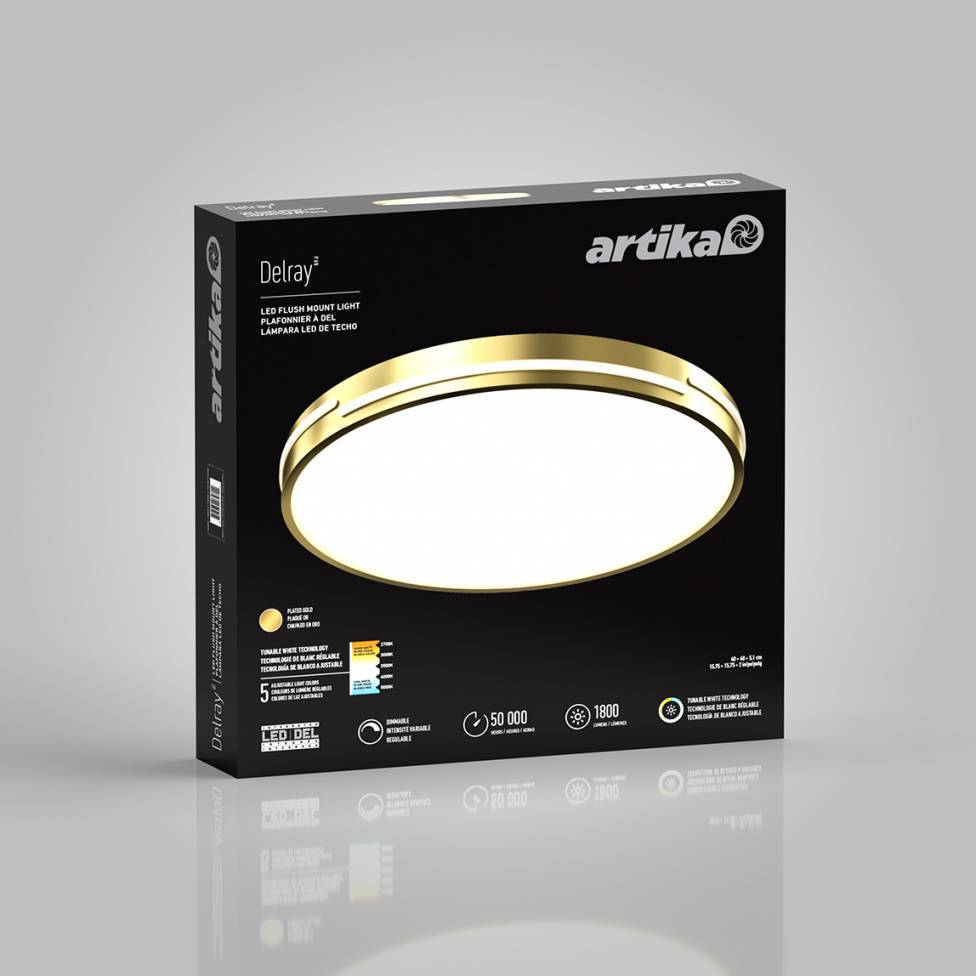 Delray Integrated LED Flush Mount Gold