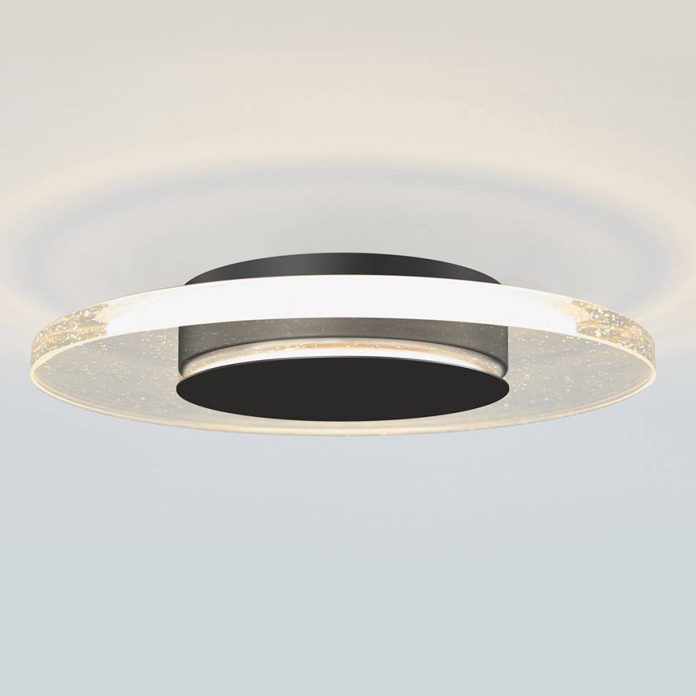Essence Disk Integrated LED Flush Mount Black