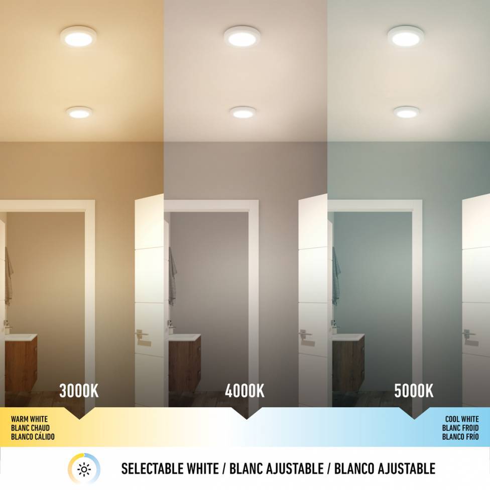 Europa Disk 7 in. LED modern flush mount light 3 CCT white