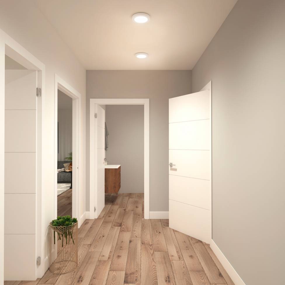 Europa Disk 7 in. LED modern flush mount light 3 CCT white
