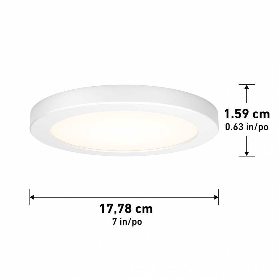Europa Disk 7 in. LED modern flush mount light 3 CCT white