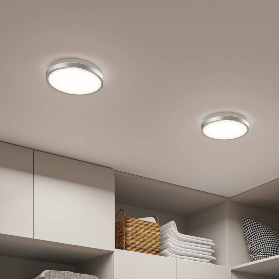 Europa 10 in. LED flush mount light 2 CCT silver - 2 pack | Artika