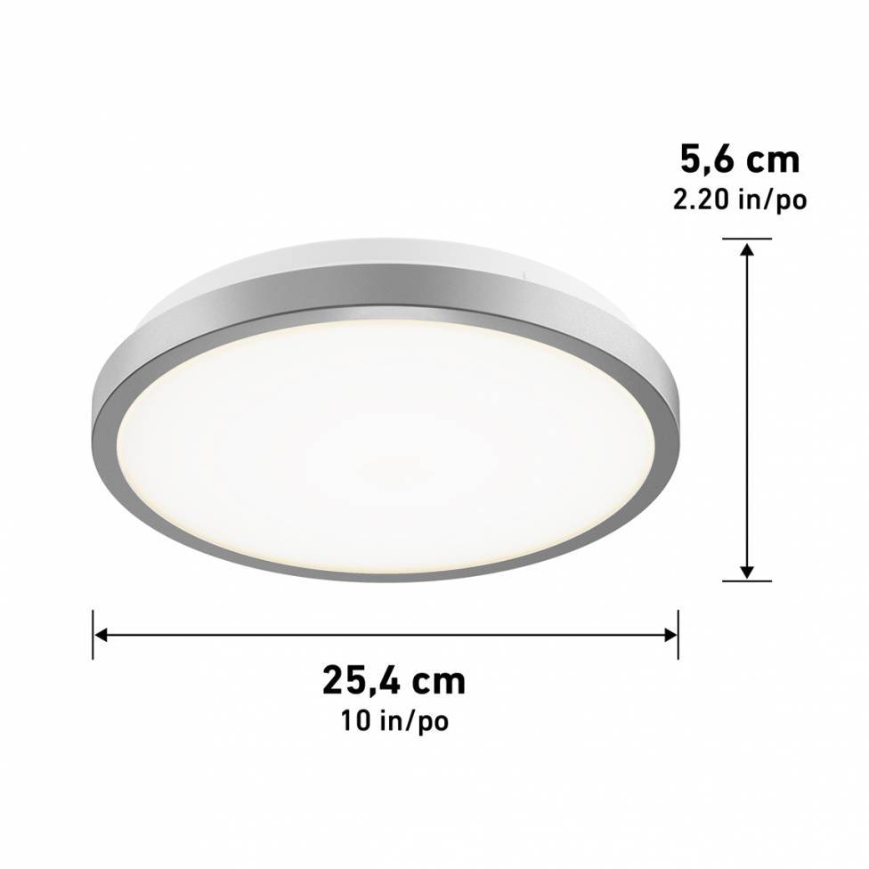 Europa 10 in. LED flush mount light 2 CCT silver - 2 pack | Artika