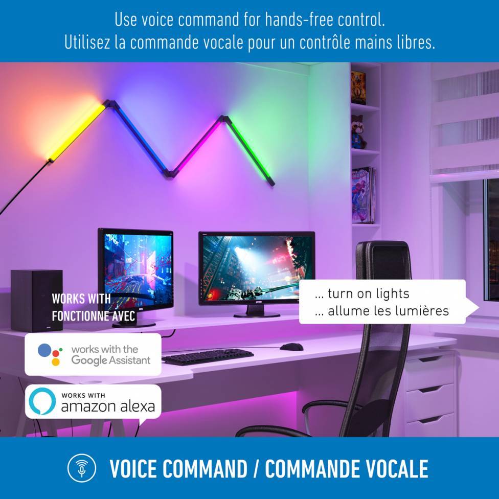 Fitch smart foldable RGB LED gaming floor lamp