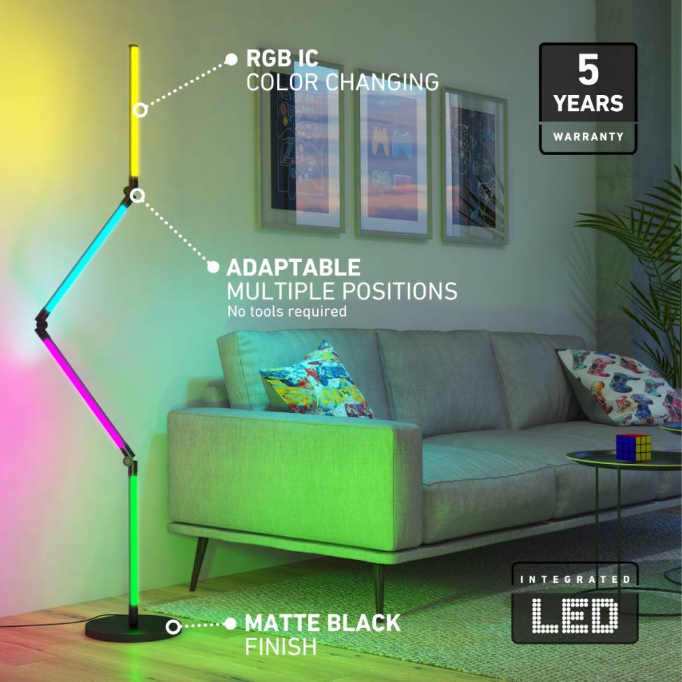Fitch smart foldable RGB LED gaming floor lamp