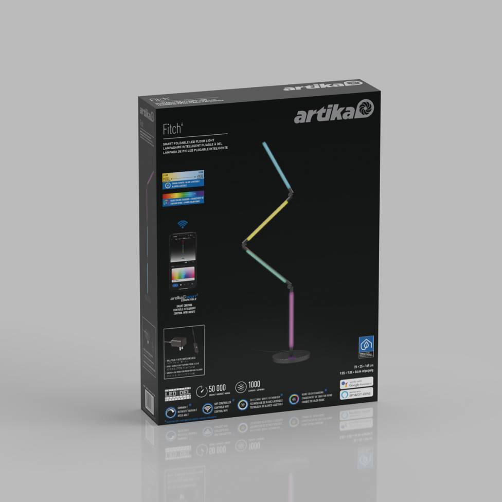 Fitch smart foldable RGB LED gaming floor lamp