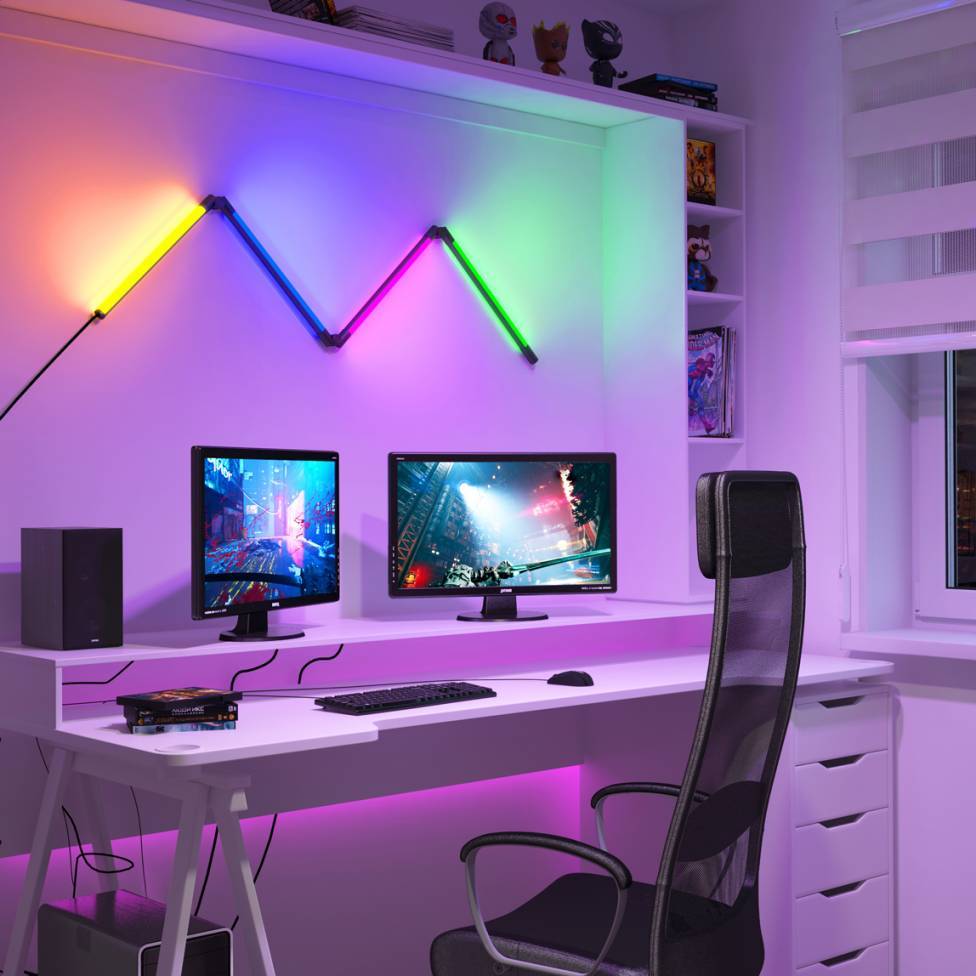 Fitch smart foldable RGB LED gaming floor lamp