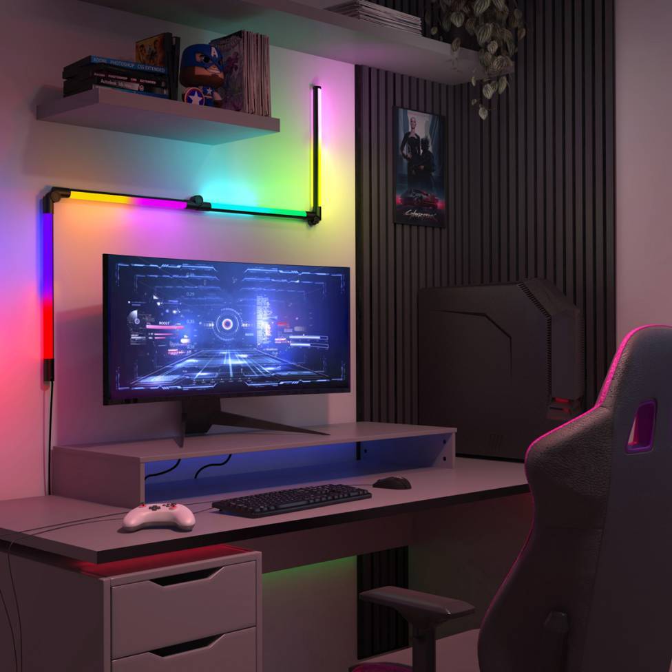 Fitch smart foldable RGB LED gaming floor lamp
