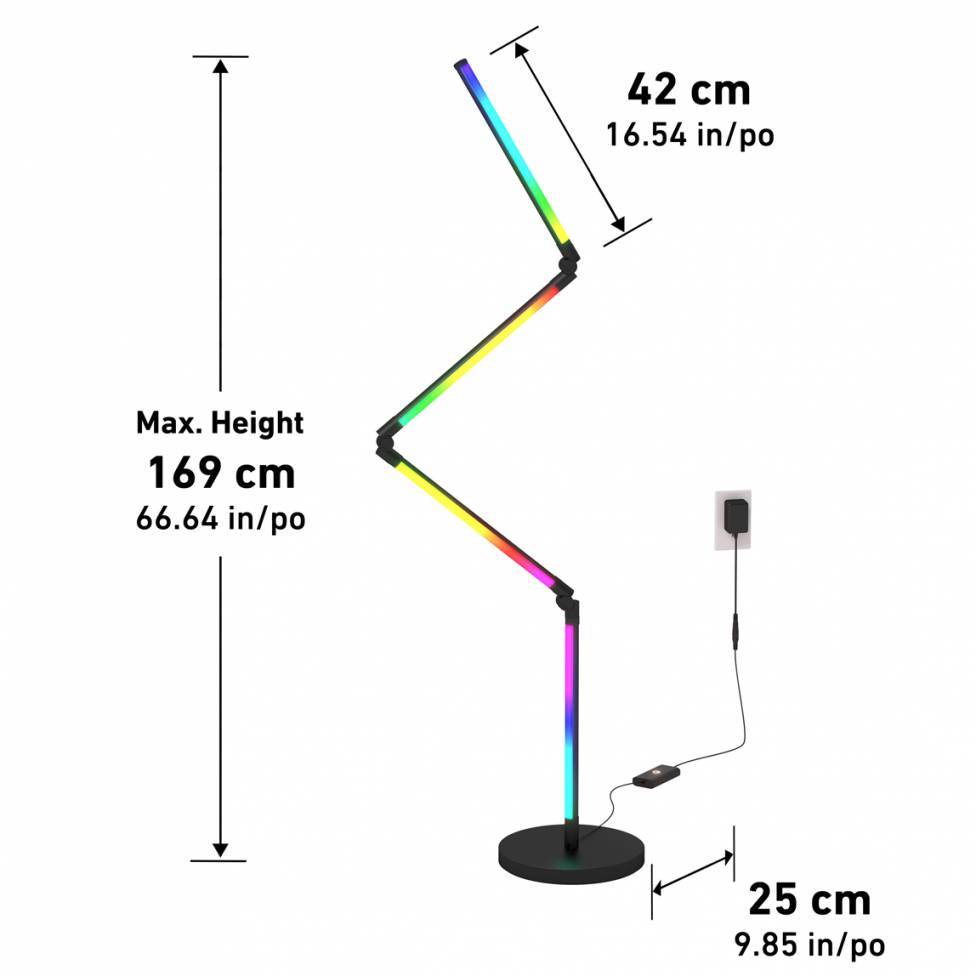 Fitch smart foldable RGB LED gaming floor lamp
