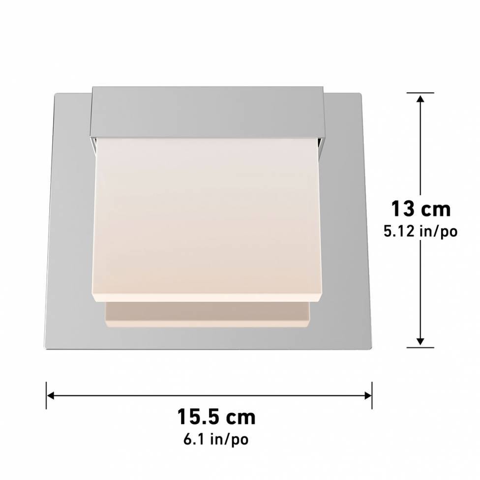 Frosted Cube 1-light Integrated LED Vanity Light