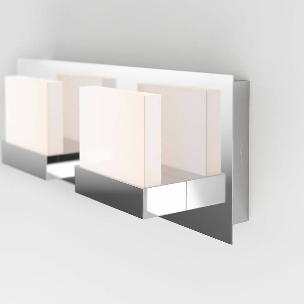 Frosted Cube 2-light Integrated LED Vanity Light