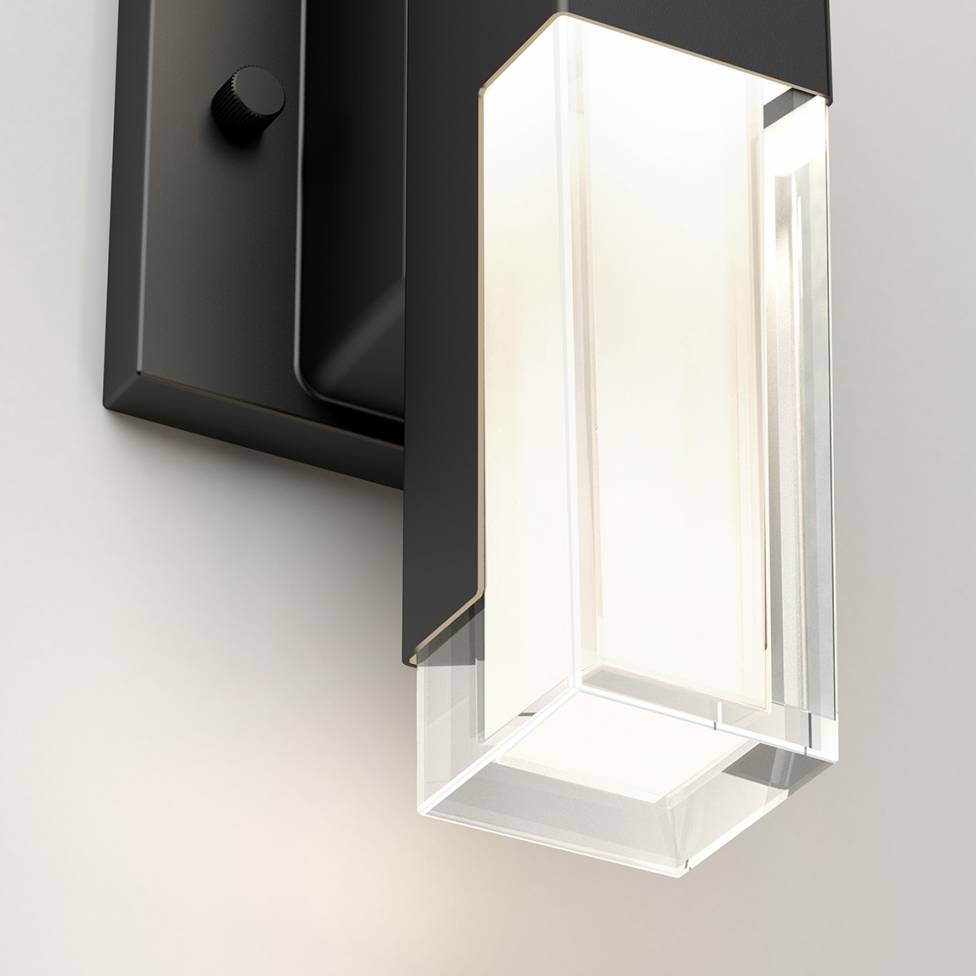 Gemini Integrated LED Outdoor Light Black