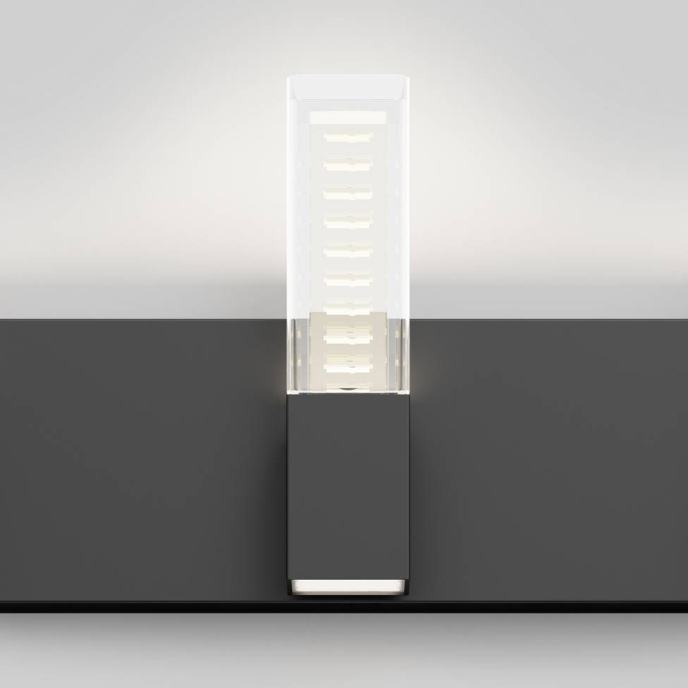 Hologram LED modern bathroom vanity light 5 CCT black