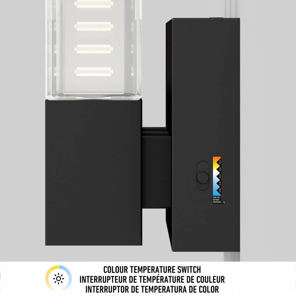 Hologram LED modern bathroom vanity light 5 CCT black