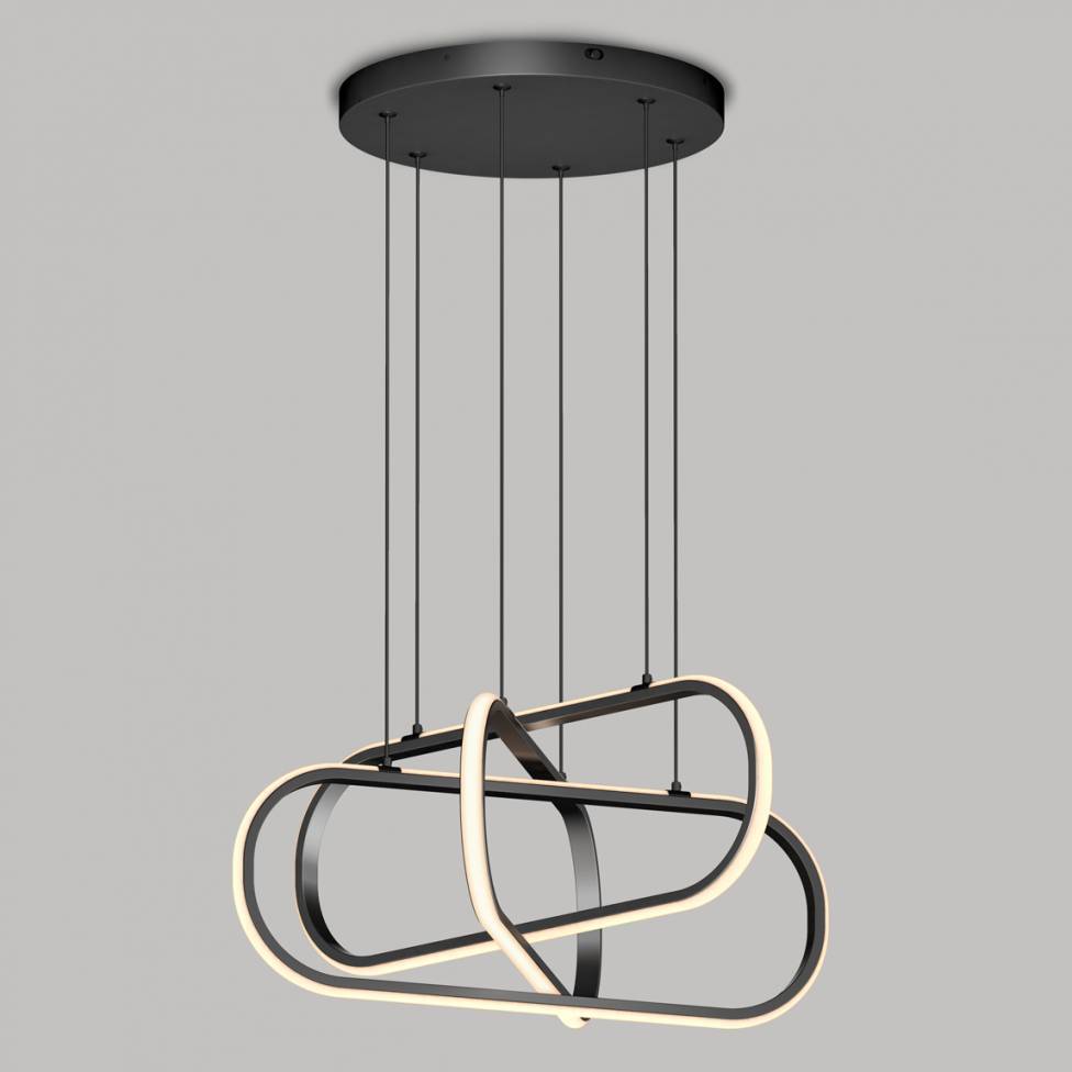 Lewis modern LED pendant light 3 CCT black