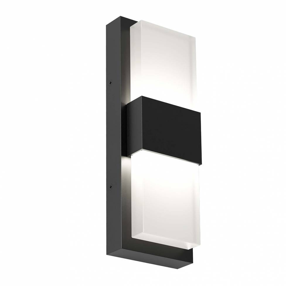 Mazza Frosted Integrated LED Outdoor Light Black