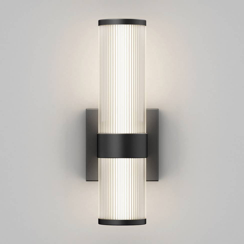 Mirado modern LED wall sconce 5 CCT black