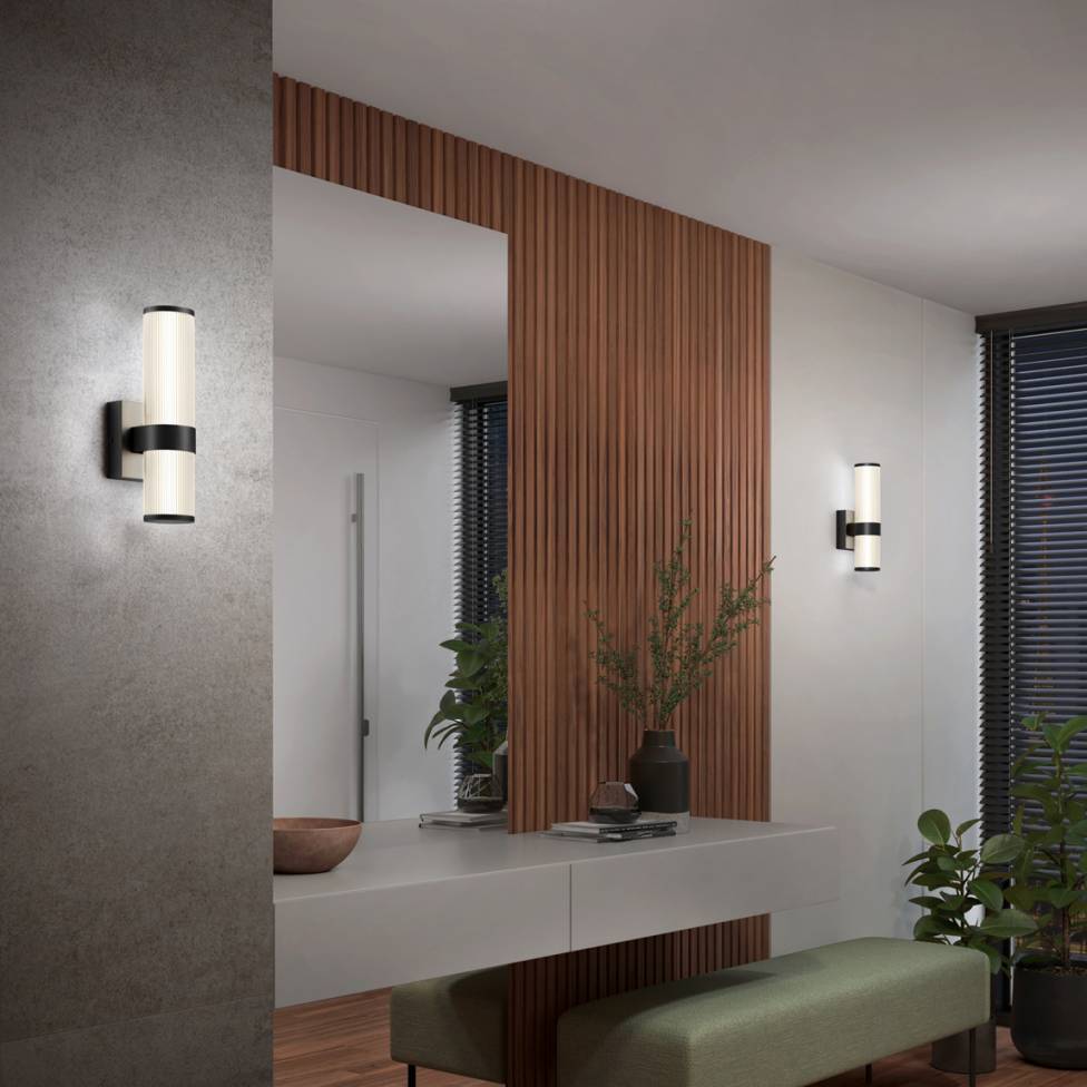 Mirado modern LED wall sconce 5 CCT black