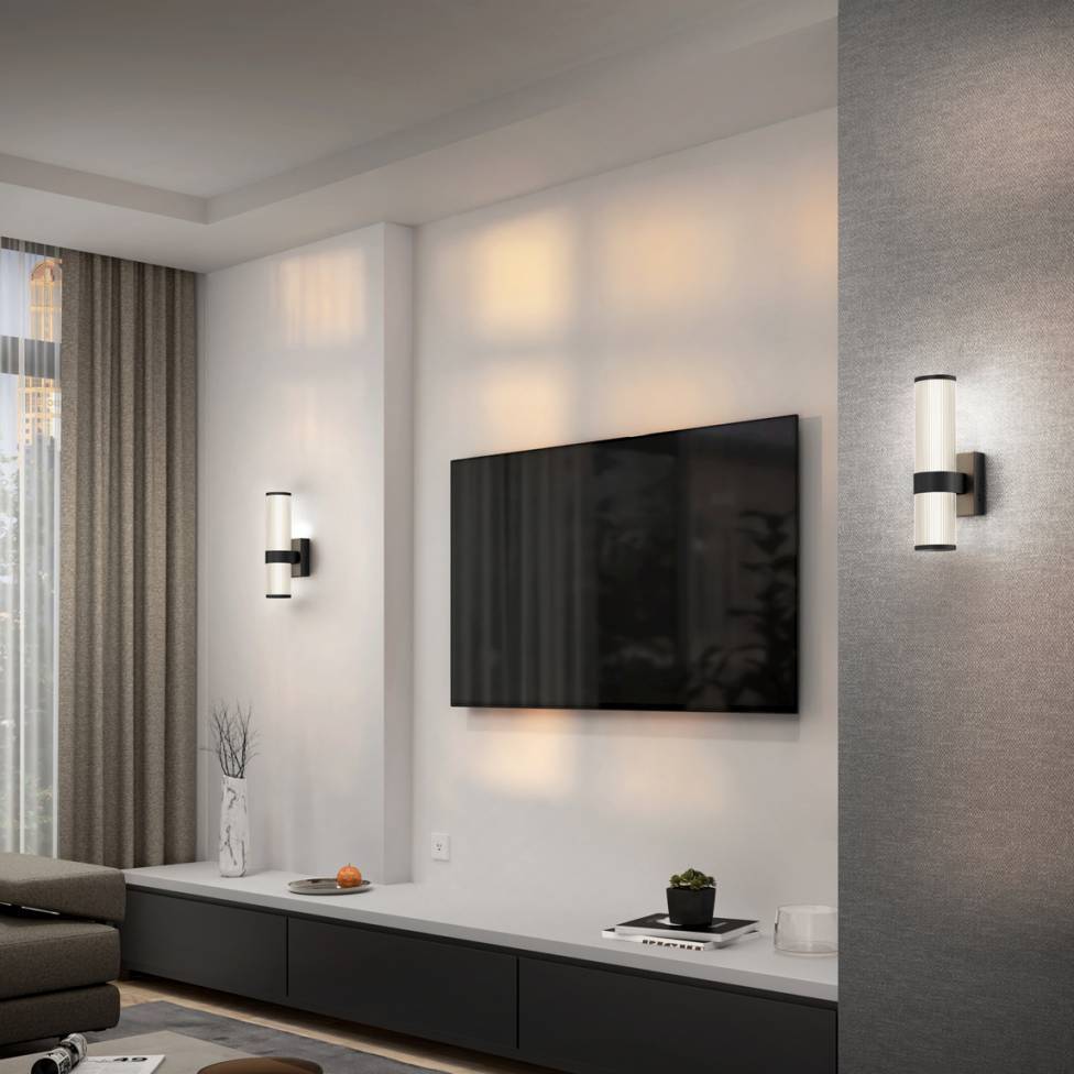 Mirado modern LED wall sconce 5 CCT black