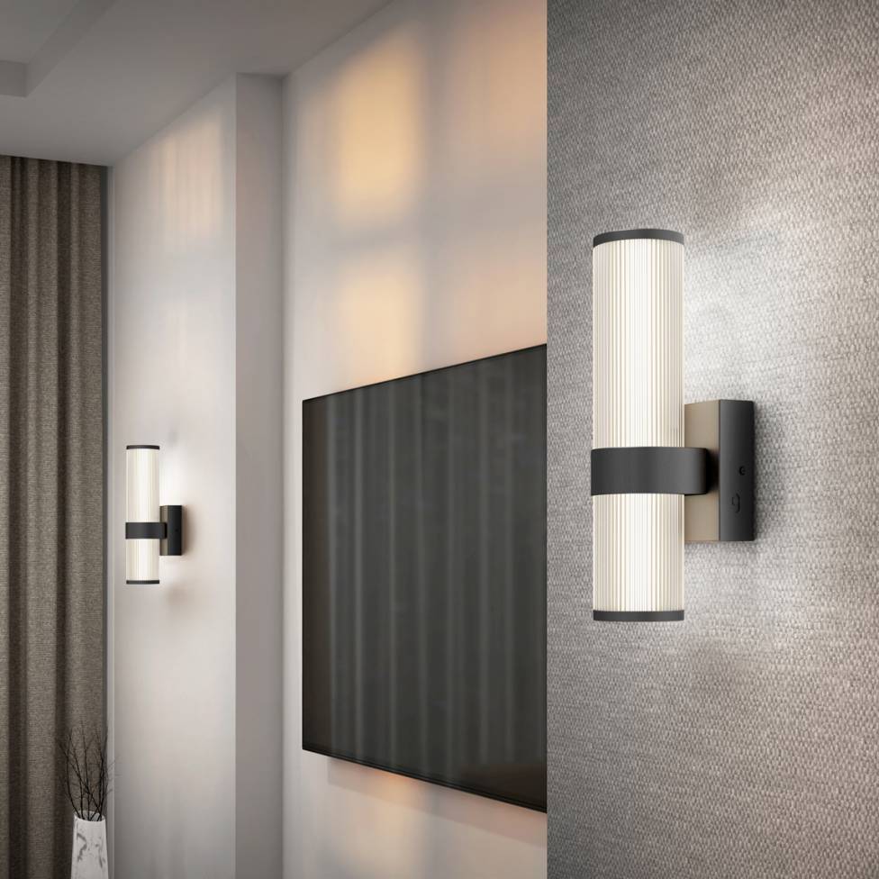 Mirado modern LED wall sconce 5 CCT black