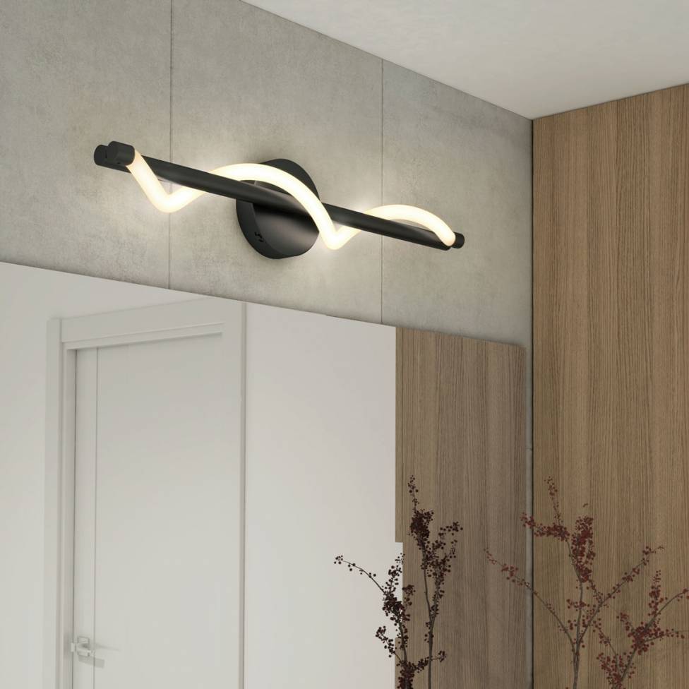 Neon applique meuble lavabo moderne à DEL 5 CCT noir