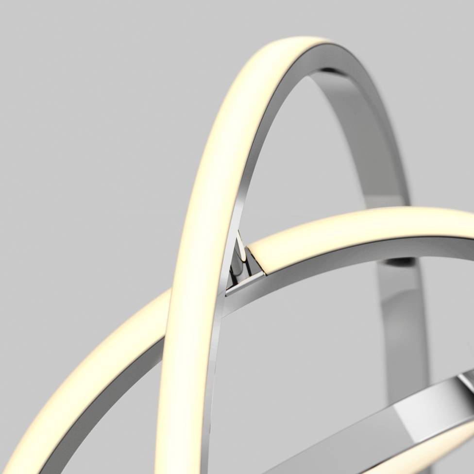 Pivot lampadaire moderne à DEL 3CCT chrome