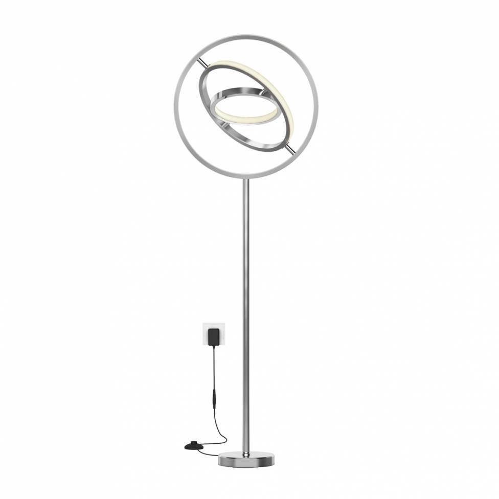 Pivot lampadaire moderne à DEL 3CCT chrome