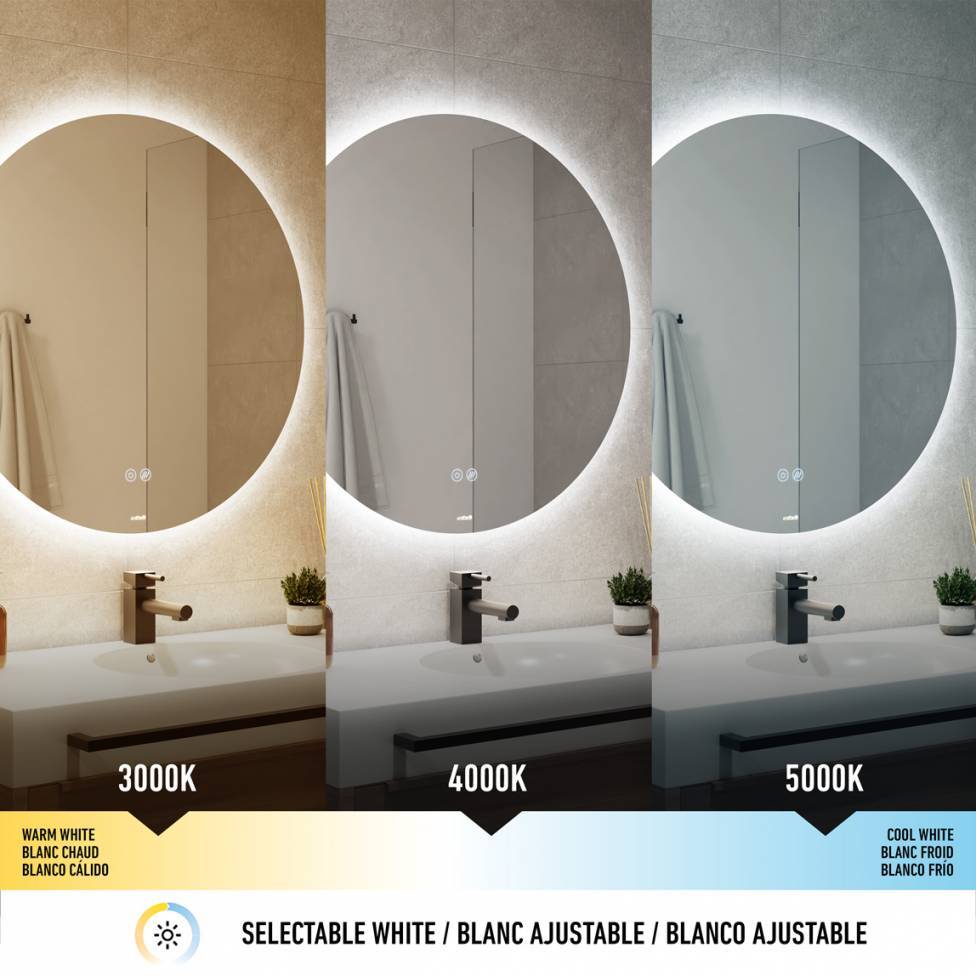 Raya miroir à DEL 24 po. 3 CCT