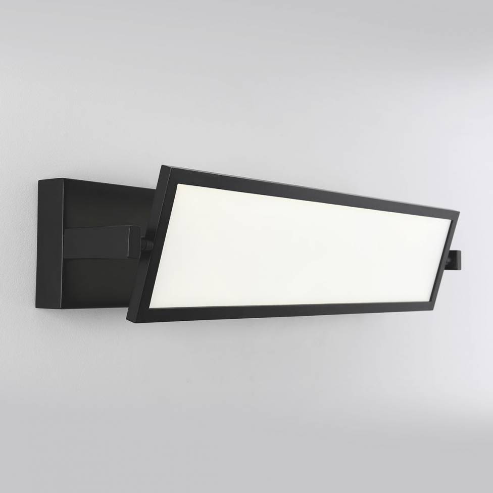 Reflection Flat Panel LED Vanity Light Black