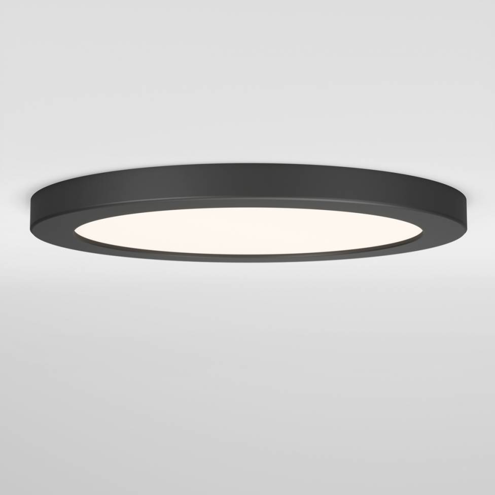 Europa Disk 9 in. LED modern flush mount light 3 CCT black
