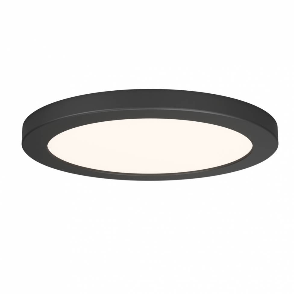 Europa Disk 9 in. LED modern flush mount light 3 CCT black