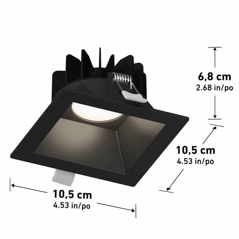Skyview 4in Regressed Square, 5CCT Black