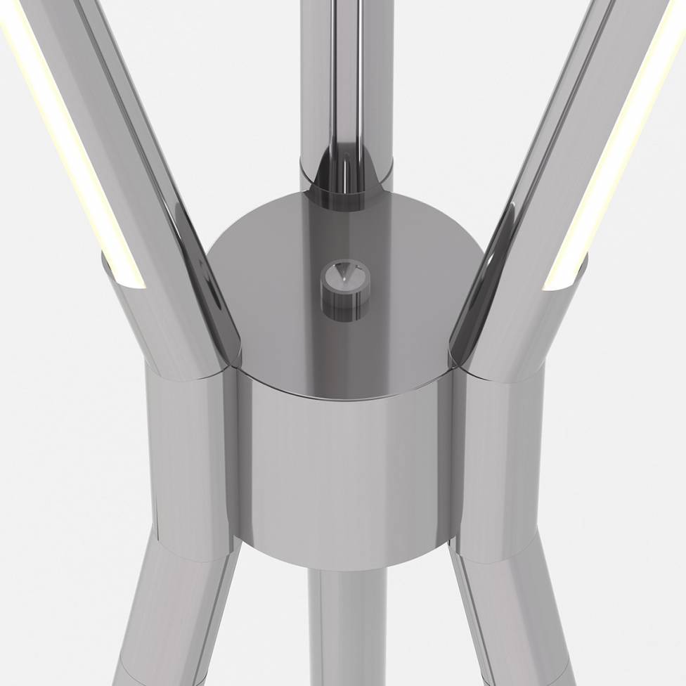 Triad Integrated LED Floor Lamp Chrome