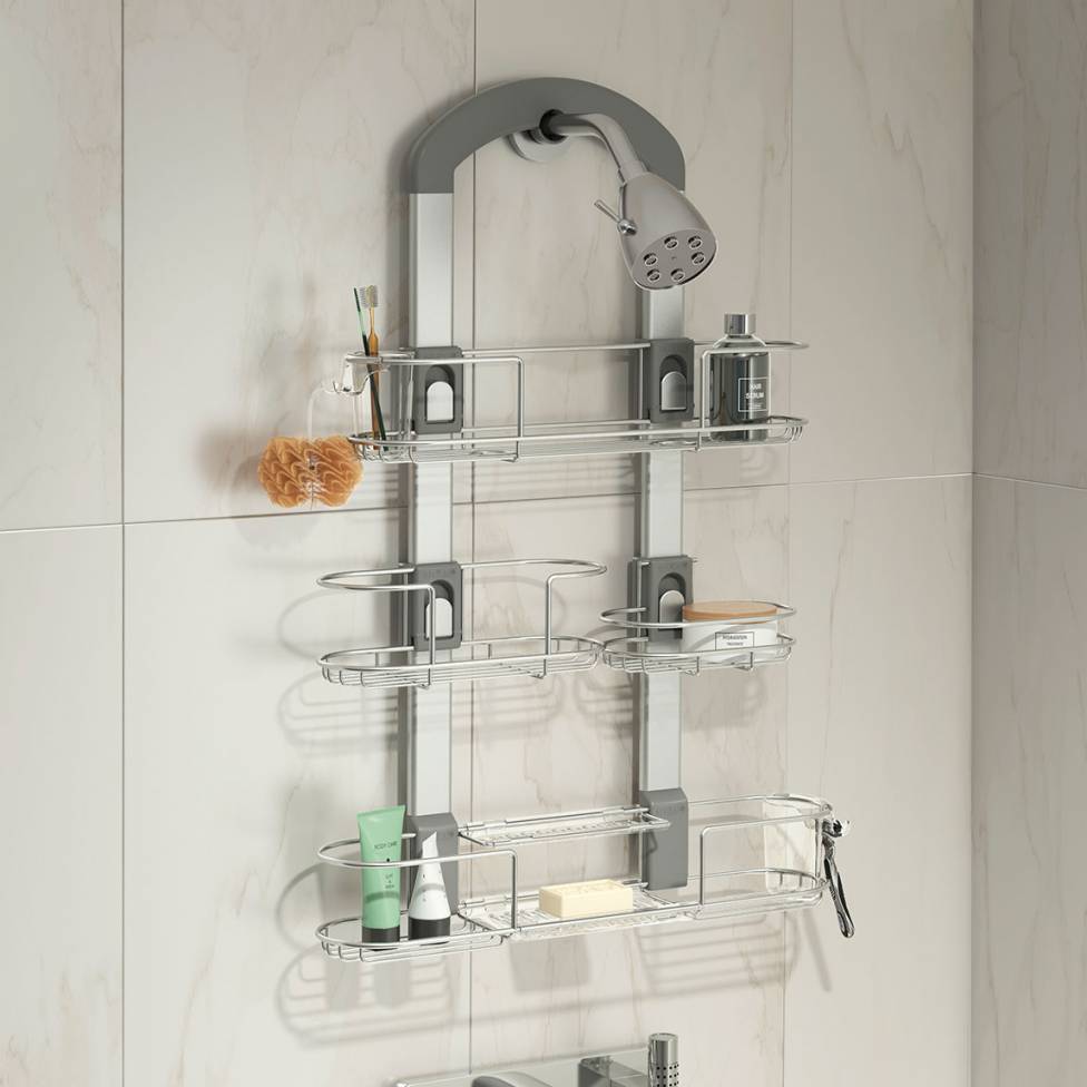 Caddy shower chrome basics walmart