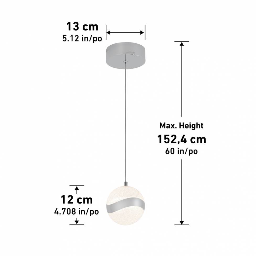 Wavey Integrated LED Pendant Light