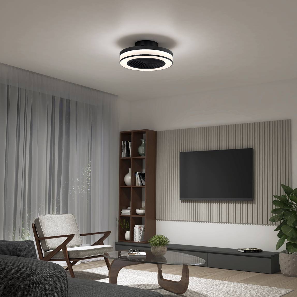 Elton 19.4 in. LED modern ceiling fan 3 speeds - with remote