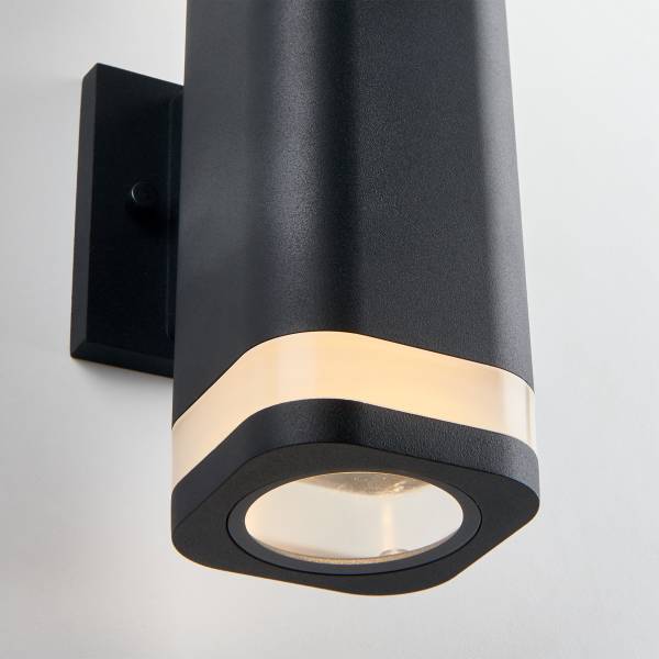Mettle Integrated LED Outdoor Wall Light Black