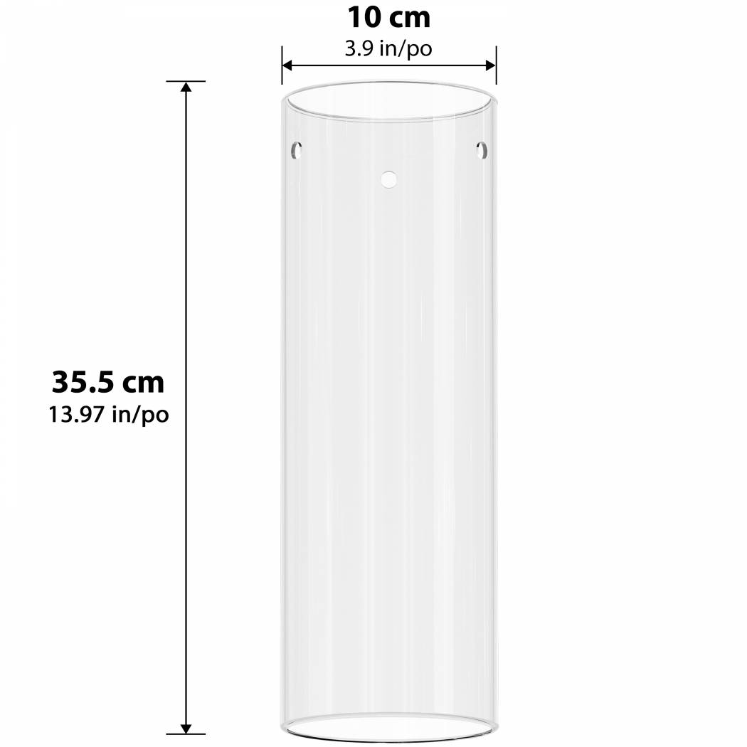 Cylindre en verre extérieur 355 mm