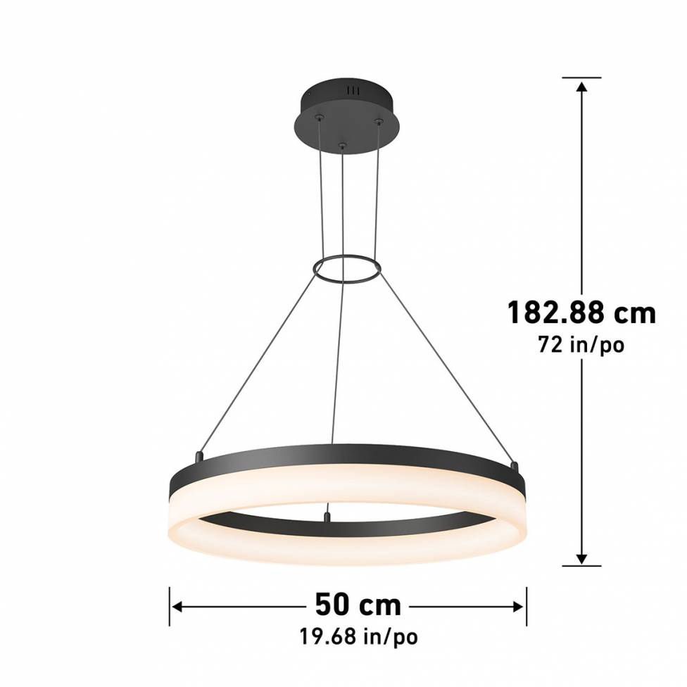 Artika Optical LED Pendant Light Matte Black
