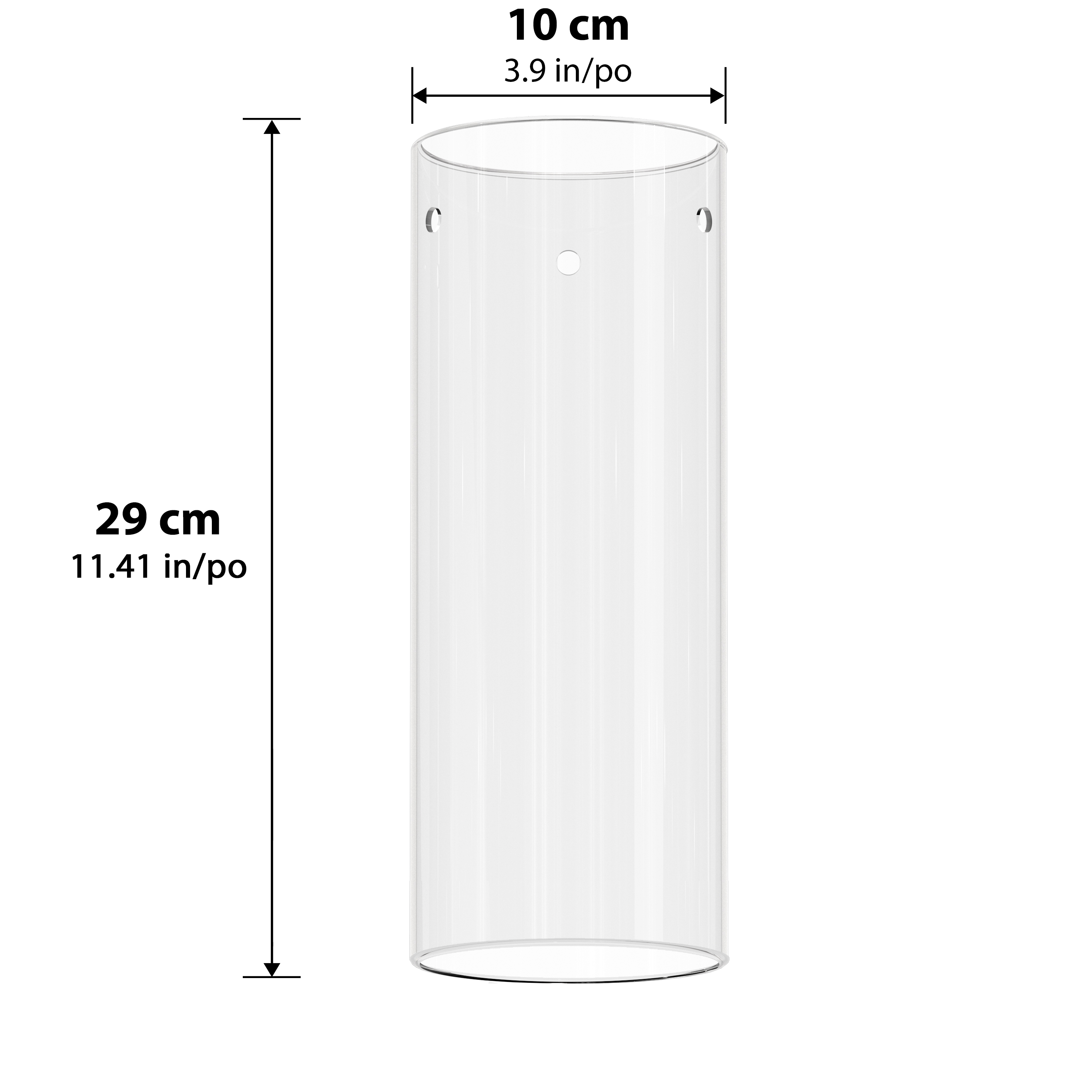 Cylindre de verre extérieur 290 mm